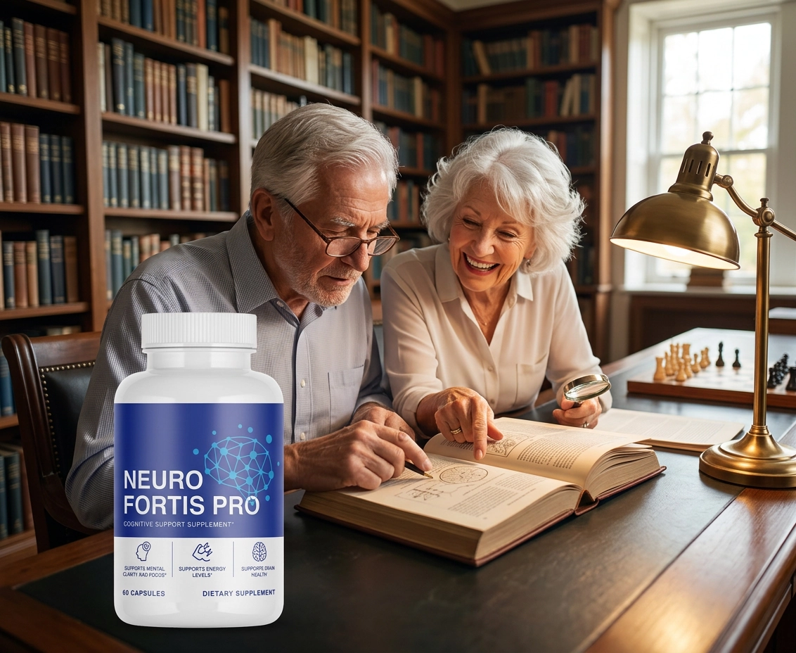 Senior couple reading and enjoying cognitive vitality