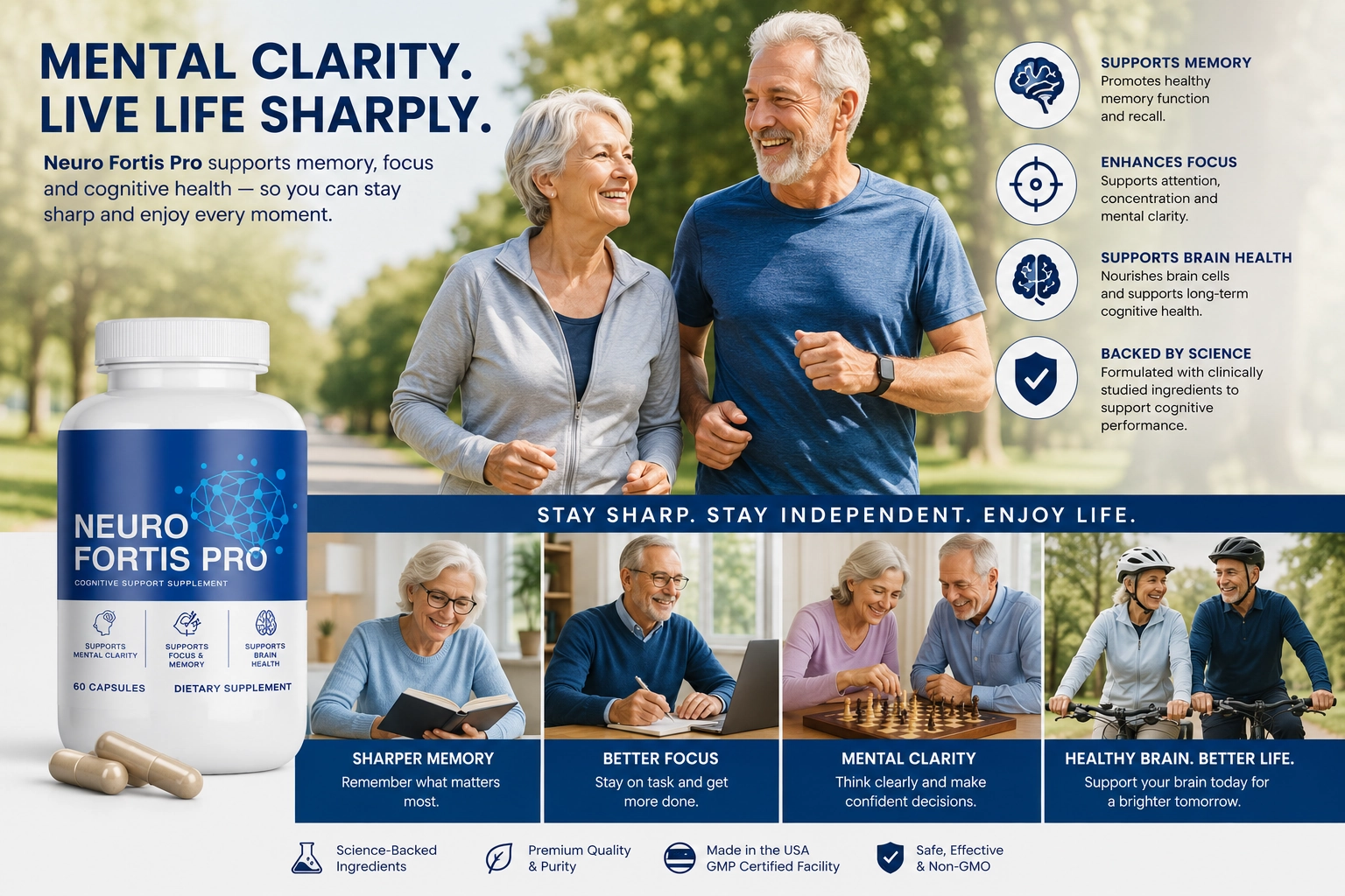 Senior adults enjoying mental clarity and cognitive health